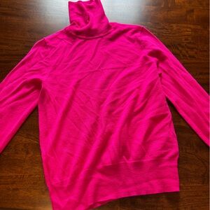 J. Crew Fuchsia Turtleneck Sweater